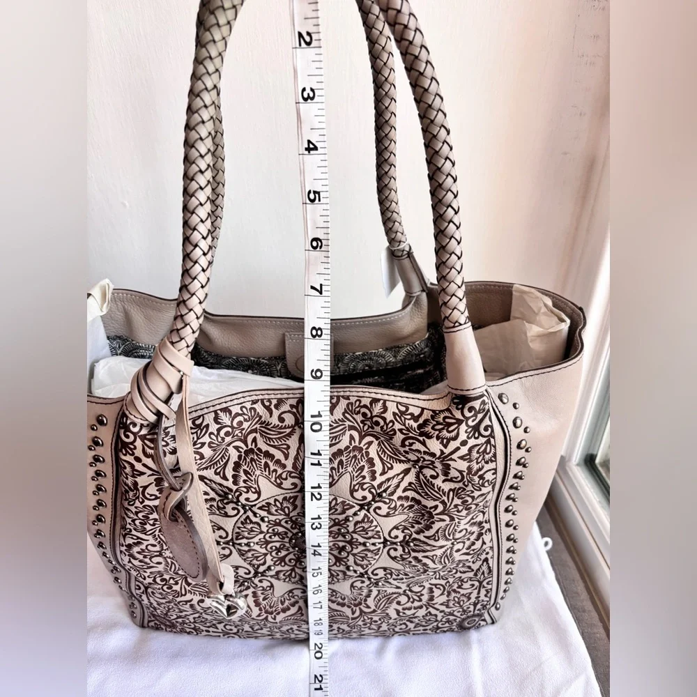 Brighton NWT Ferrara Nova Rafaela Beachwood Soft Leather Tote Boho Chic - Picture 11 of 16